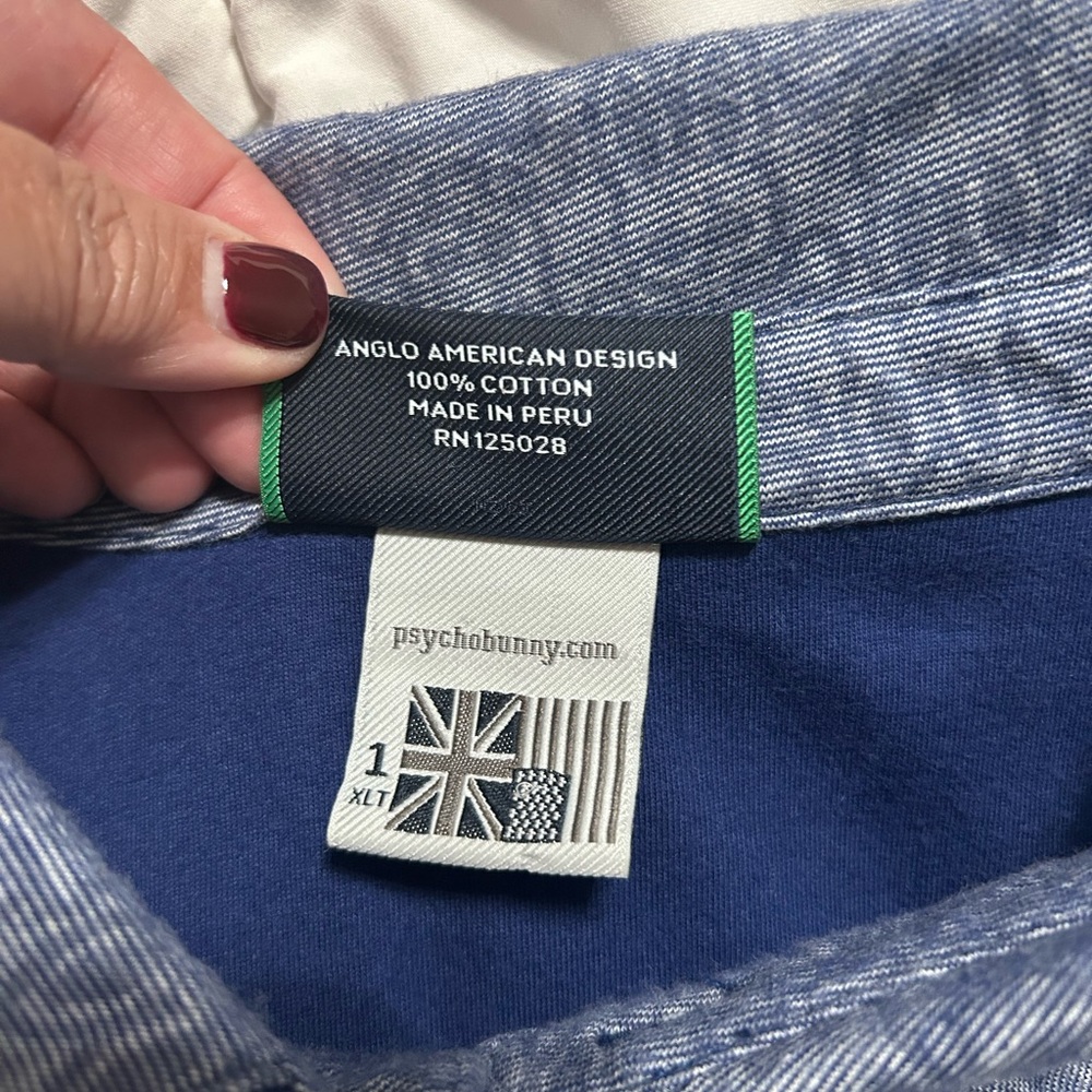 Psycho Bunny Navy and Gray Shirt